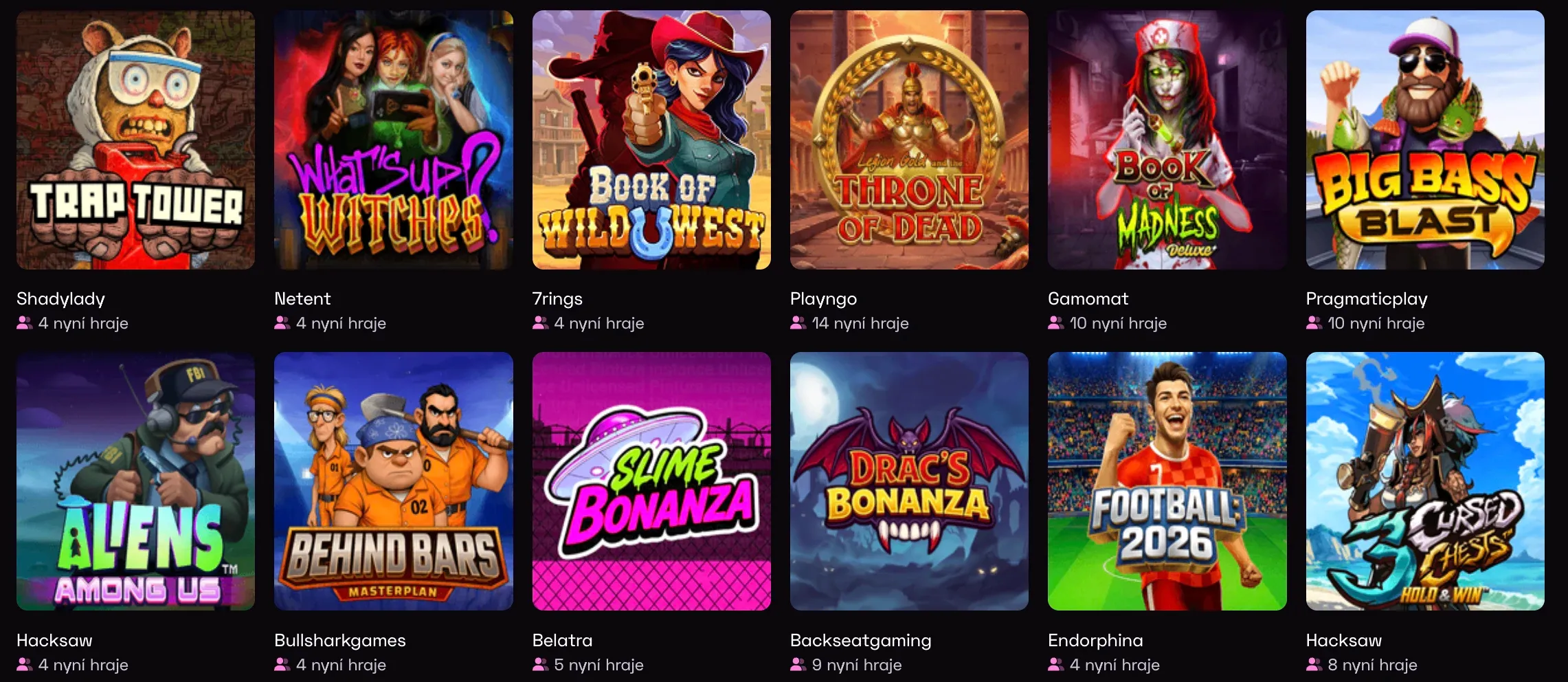 Kolekce her v Lussurio casino