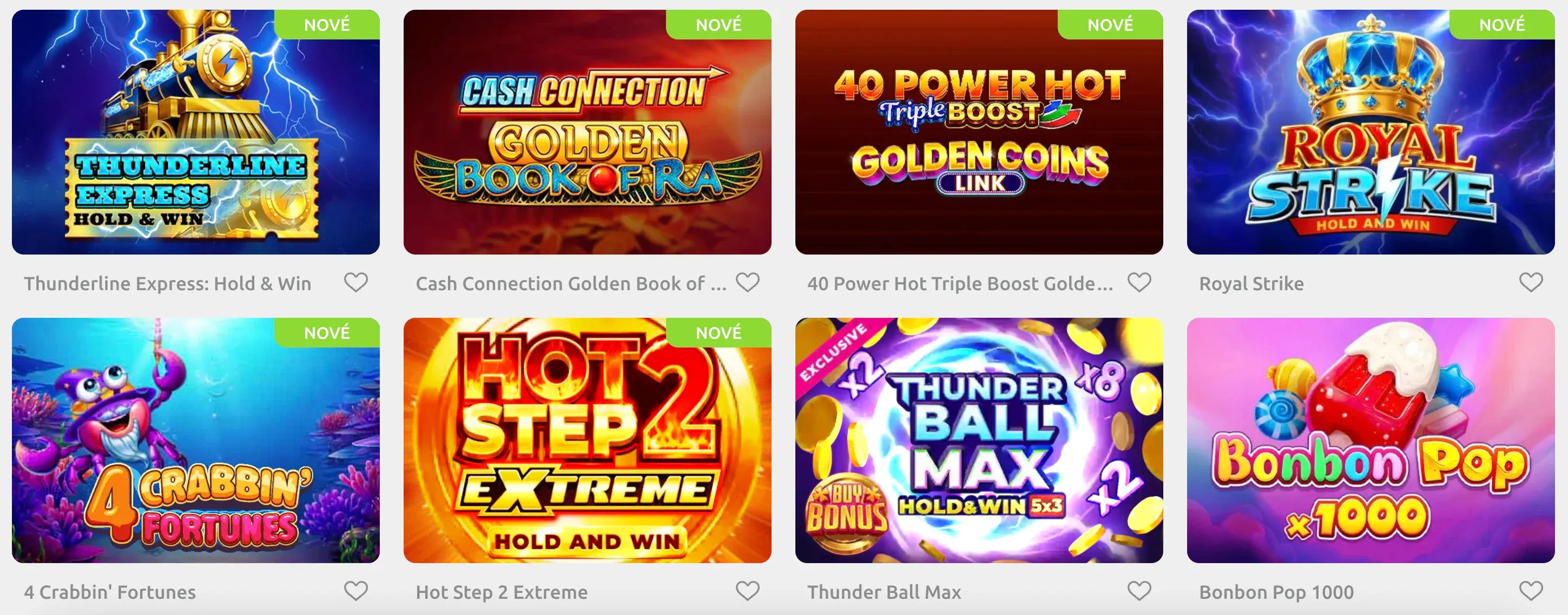 Různé hrací automaty v Cadoola casino